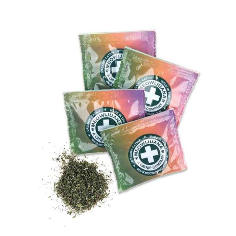 100% Organic Catnip Sample-Size Bags from Meowijuana