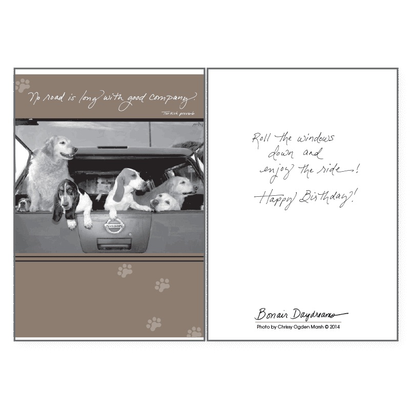 No Road Is Long Birthday Card