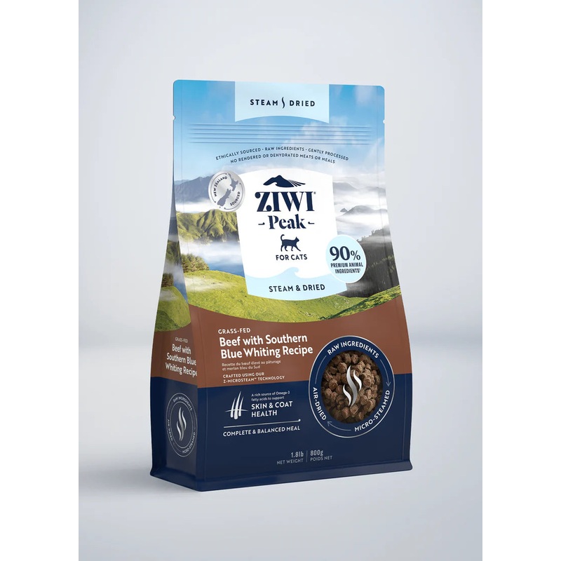 Ziwi Peak Steam & Dried Beef with Southern Blue Whiting Recipe