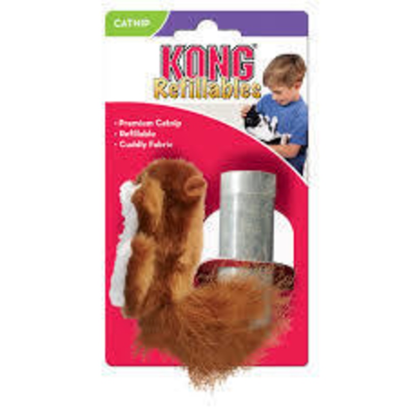 Kong Catnip Refillables Squirrel Cat Toy