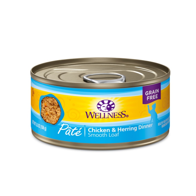 Wellness Cat Can GF Chicken & Herring Pate 3oz