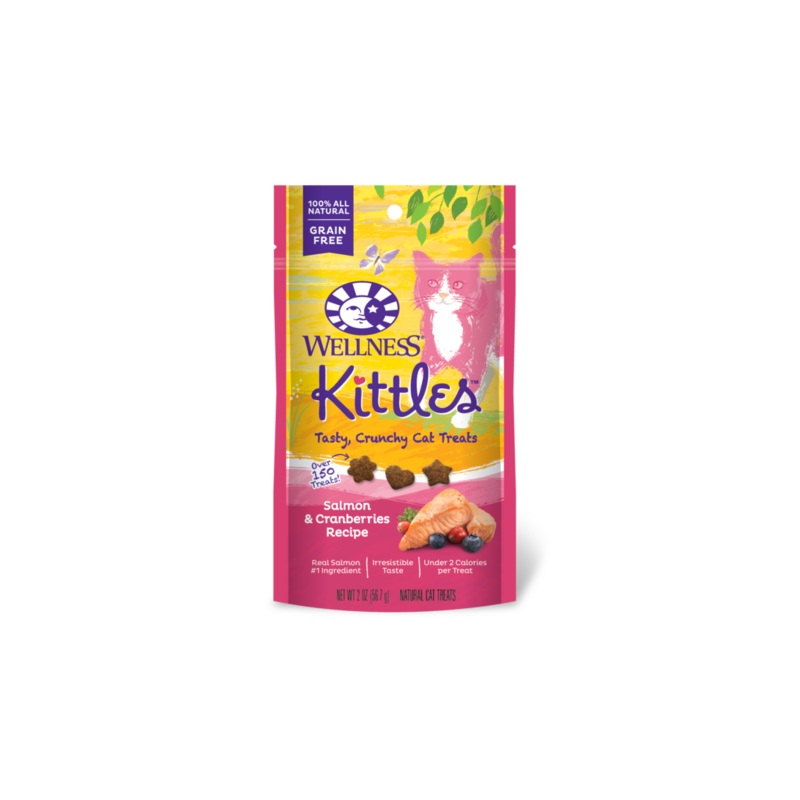 Wellness Cat Kittles Salmon & Cranberries Grain Free Treat 2oz