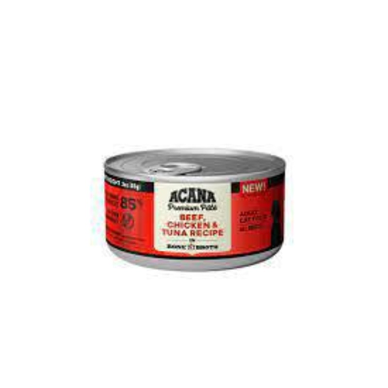 Acana Cat Beef, Chicken & Tuna Recipe in Bone Broth 3oz