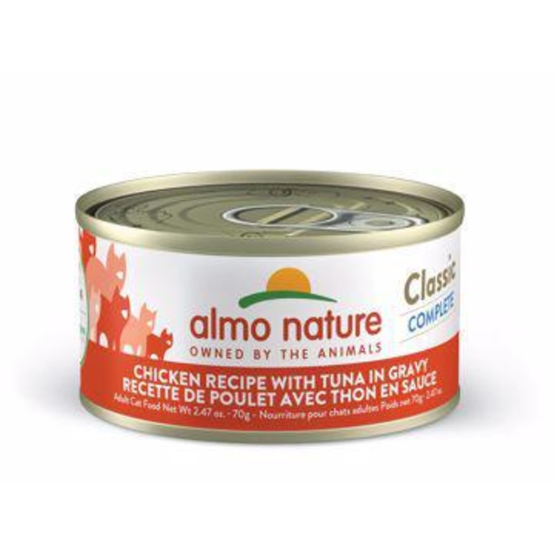 Almo Cat Can Chicken & Tuna in Gravy Classic Complete 2.47oz