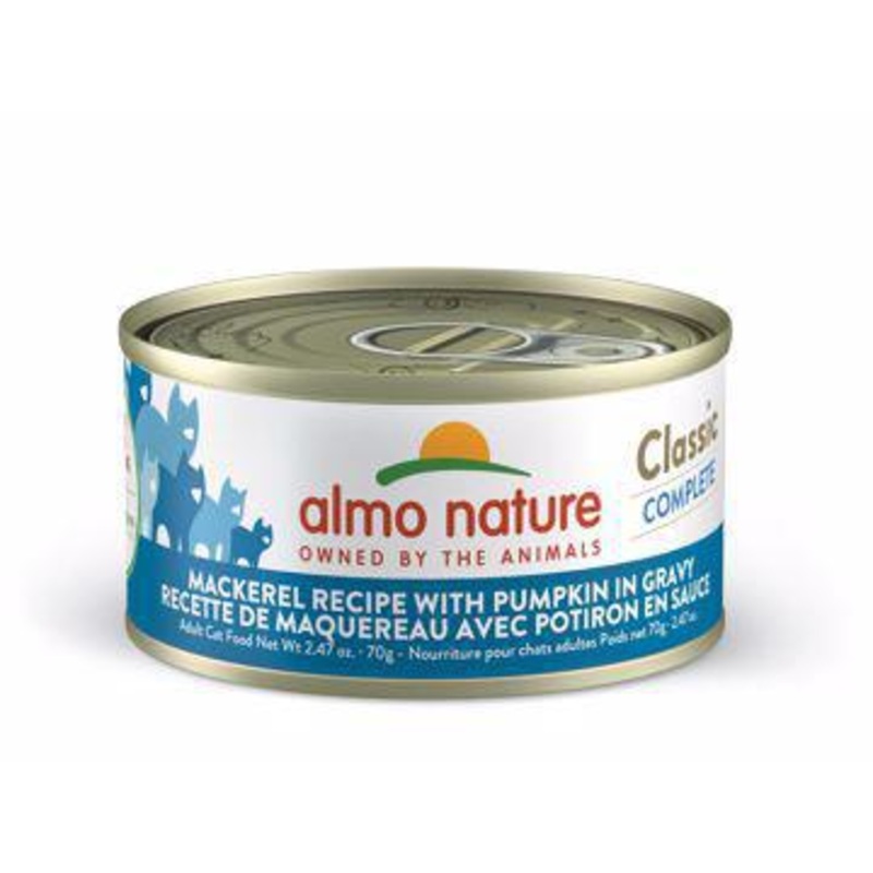 Almo Cat Can Mackerel & Pumpkin in Gravy Classic Complete 2.47oz *