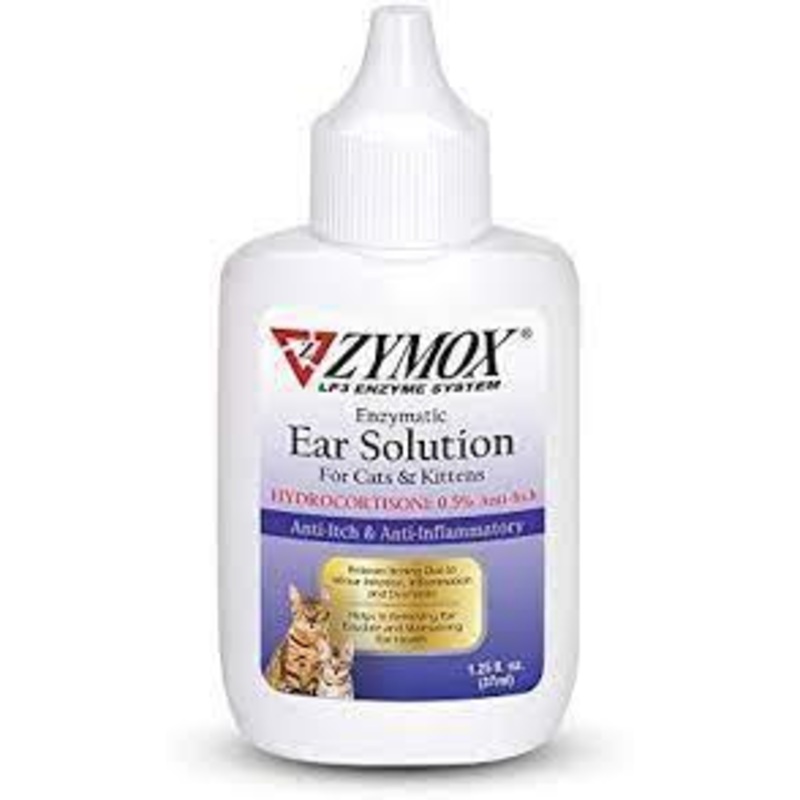 Zymox 1.25oz Cat Ear Solution .5% Hydrocortisone