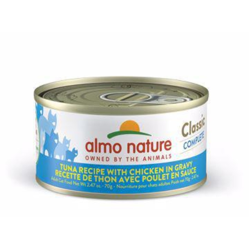 Almo Cat Can Tuna & Chicken in Gravy Classic Complete 2.47oz