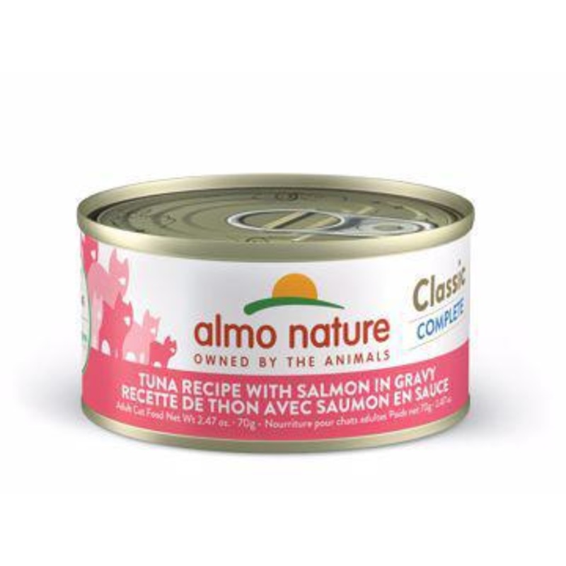 Almo Cat Can Tuna & Salmon in Gravy Classic Complete 2.47oz