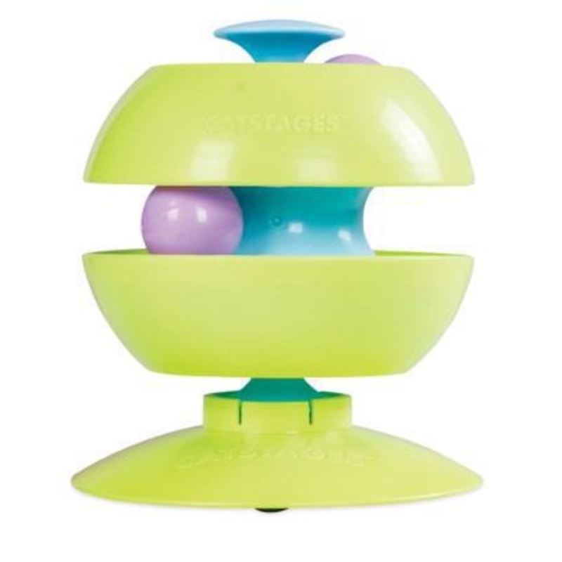 Catstages Twist-A-Ball Track Cat Toy Green