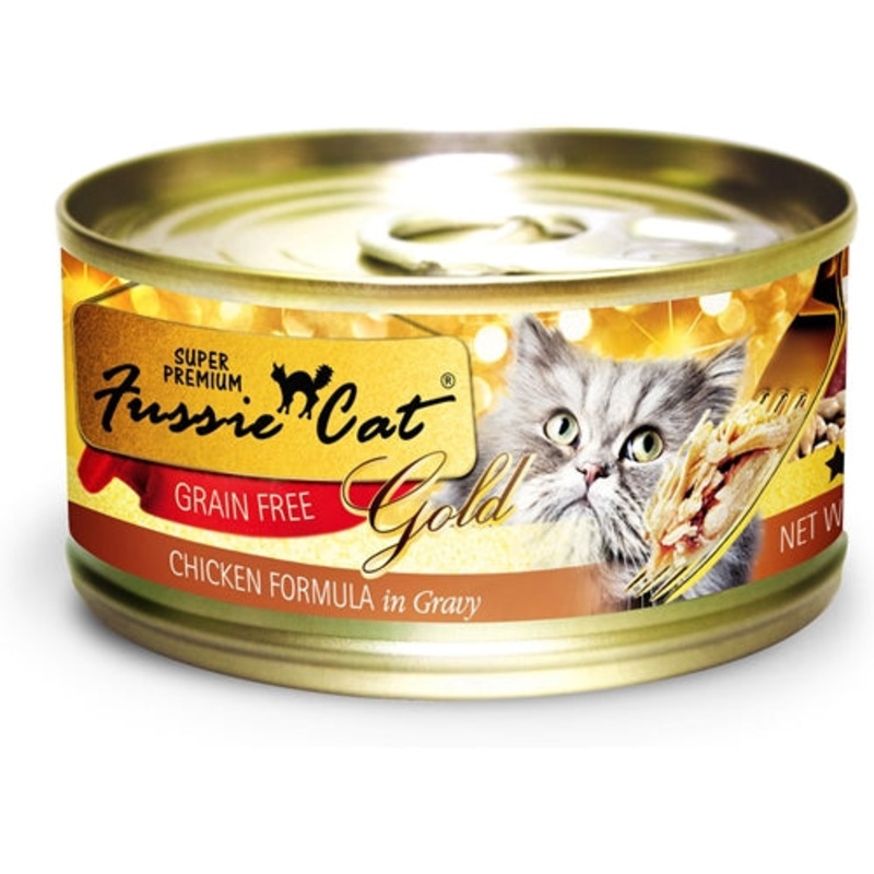 Fussie Cat Gold Super Premium Chicken in Gravy Canned Cat Food