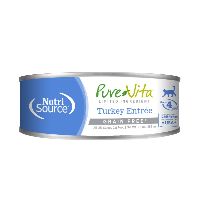 PureVita Grain Free Turkey Entree for Cats