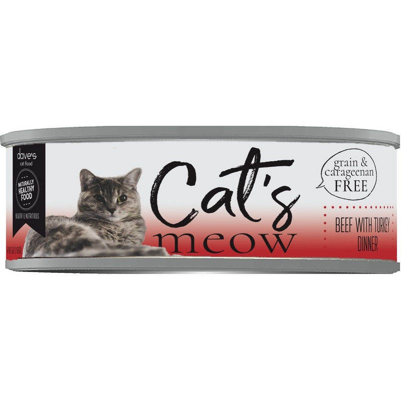 Dave's Cats Meow Beef with Turkey Dinner Canned Cat Food