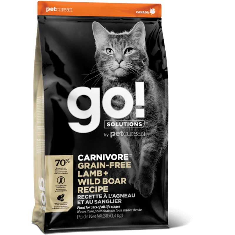 Go! Solutions Carnivore Grain Free Lamb and Wild Boar Recipe Dry Cat Food
