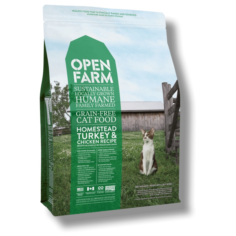 OPEN FARM Grain-Free Homestead Turkey & Chicken Recipe Dry Cat Food