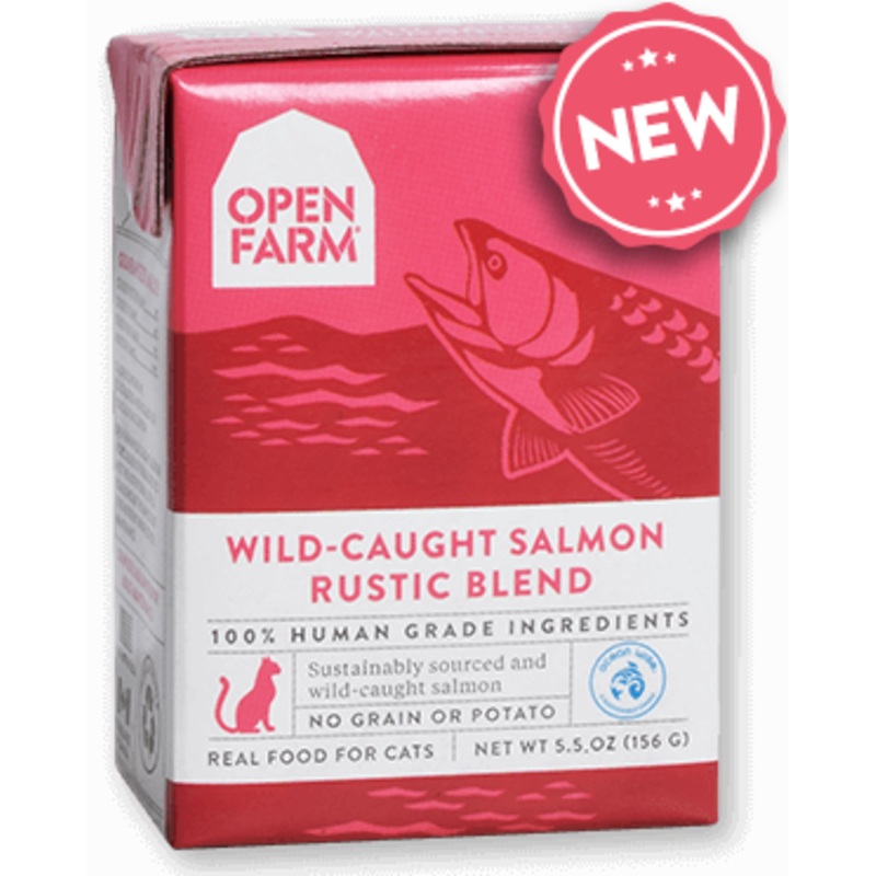 OPEN FARM Grain-Free Wild-Caught Salmon Rustic Blend for Cats
