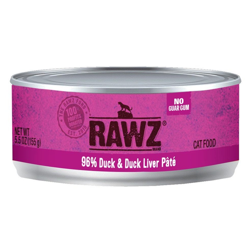 RAWZ 96% Duck & Duck Liver Pate Canned Cat Food