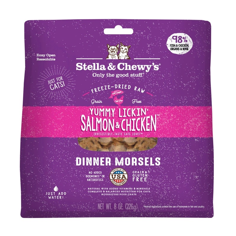 Stella & Chewy's Freeze-Dried Yummy Lickin' Salmon and Chicken Cat Dinner