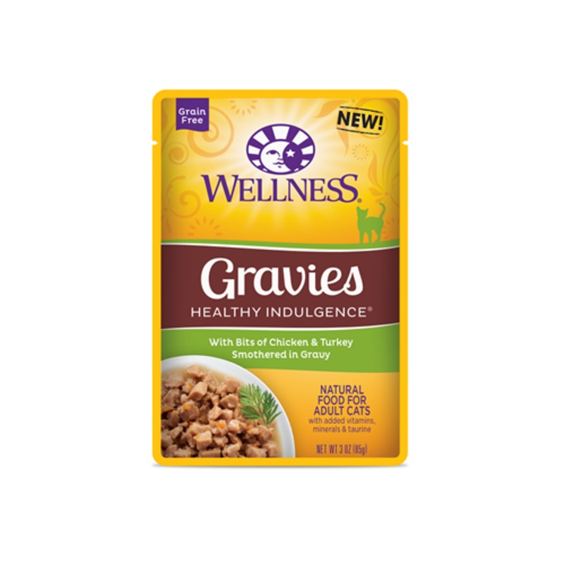 Wellness Healthy Indulgence Gravies with Bits of Chicken & Turkey Smothered in Gravy