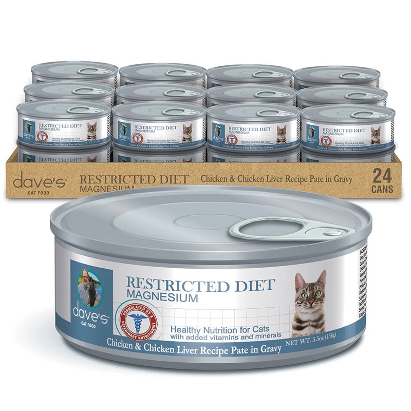Dave's Pet Food Restricted Diet Magnesium Chicken Pate Recipe in Gravy Canned Cat Food