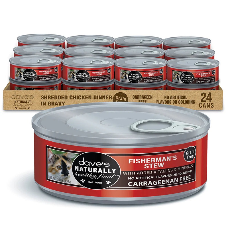 Daves Naturally Healthy Grain Free Cat Food Shredded Fisherman