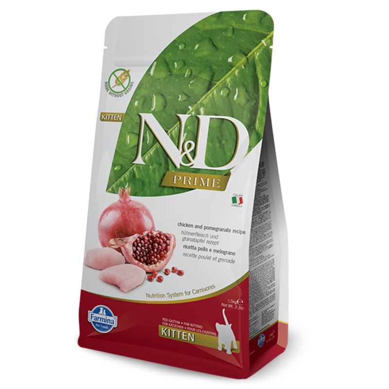 Farmina Natural & Delicious Prime Chicken & Pomegranate Dry Kitten Food