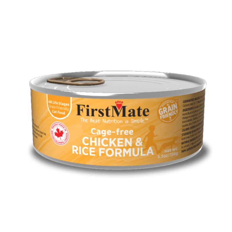 FirstMate Grain Friendly Cage-Free Chicken with Rice Canned Cat Food