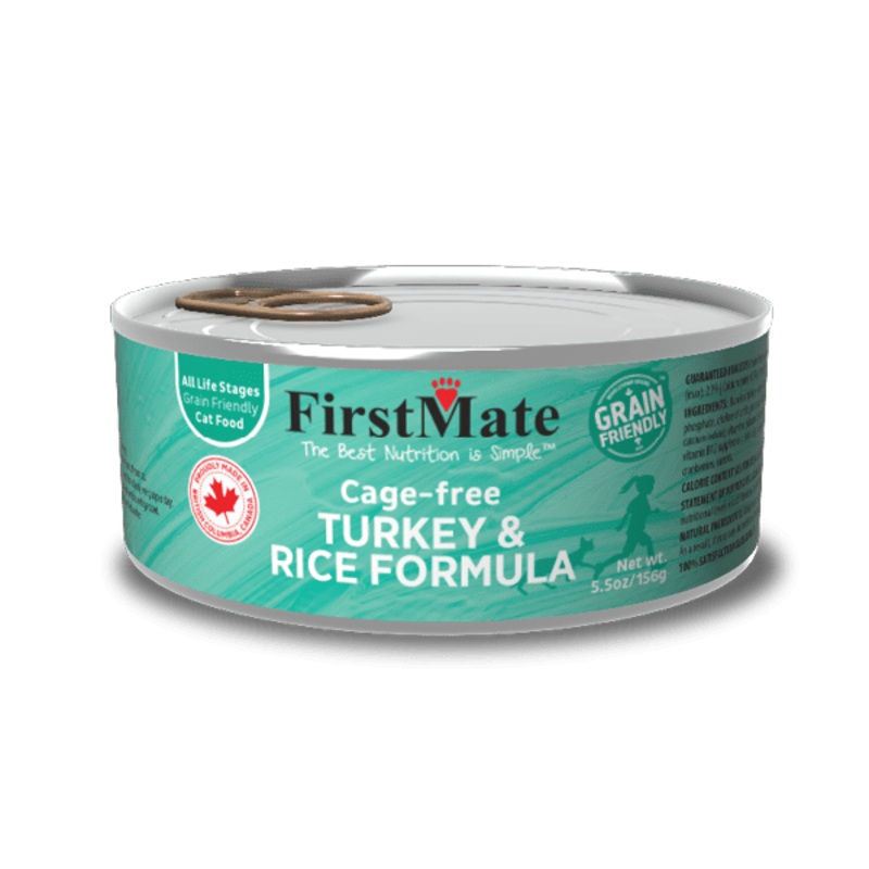 FirstMate Grain Friendly Cage-Free Turkey with Rice Canned Cat Food