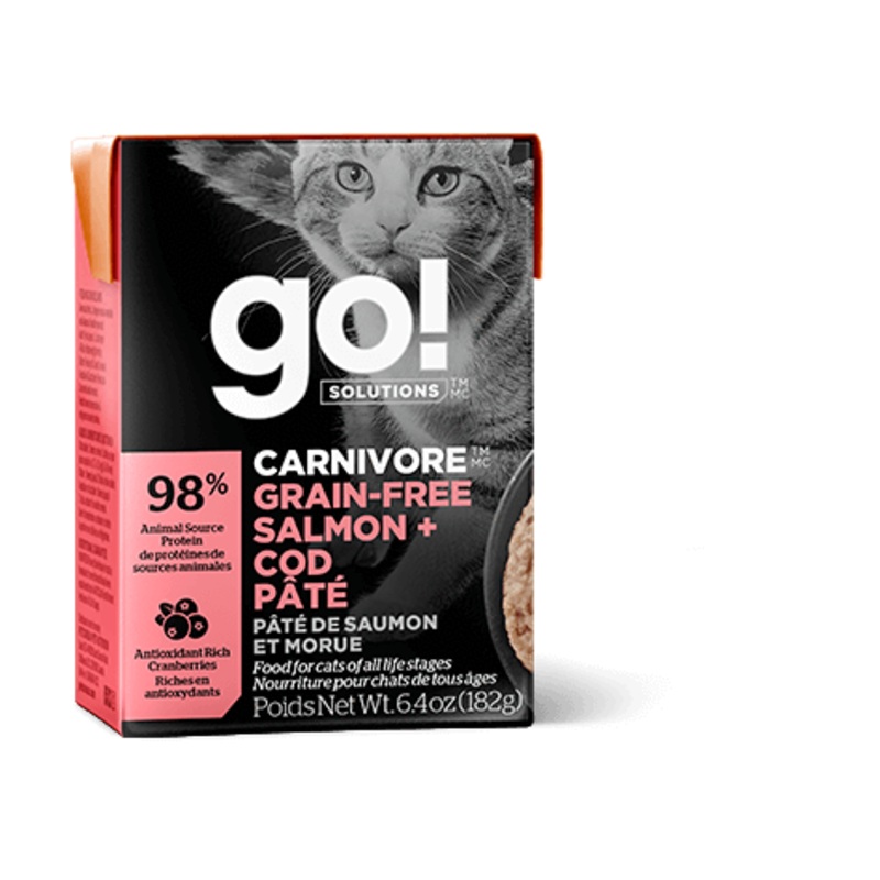 Go! Solutions Carnivore Grain Free Salmon and Cod Pt for Cats
