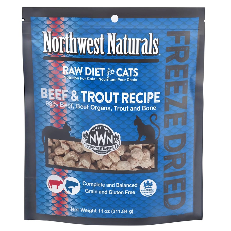 Northwest Naturals Freeze Dried Beef & Trout Recipe for Cats