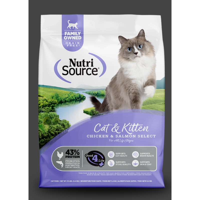 Nutrisource Grain Free Chicken and Salmon Select Dry Cat And Kitten Food