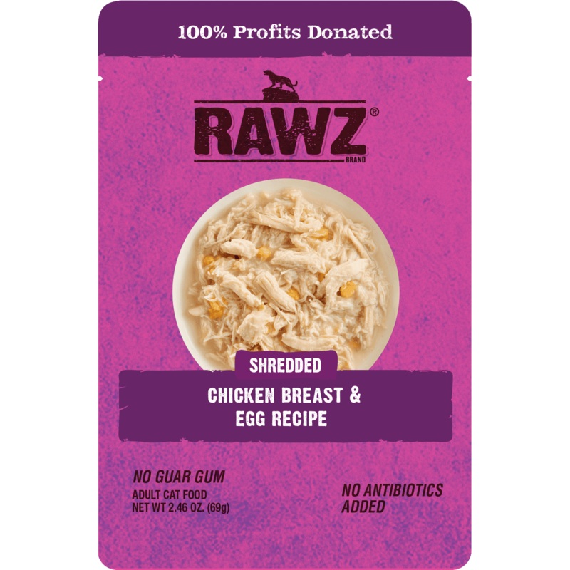 RAWZ Shredded Chicken Breast& Egg Recipe Wet Cat Food