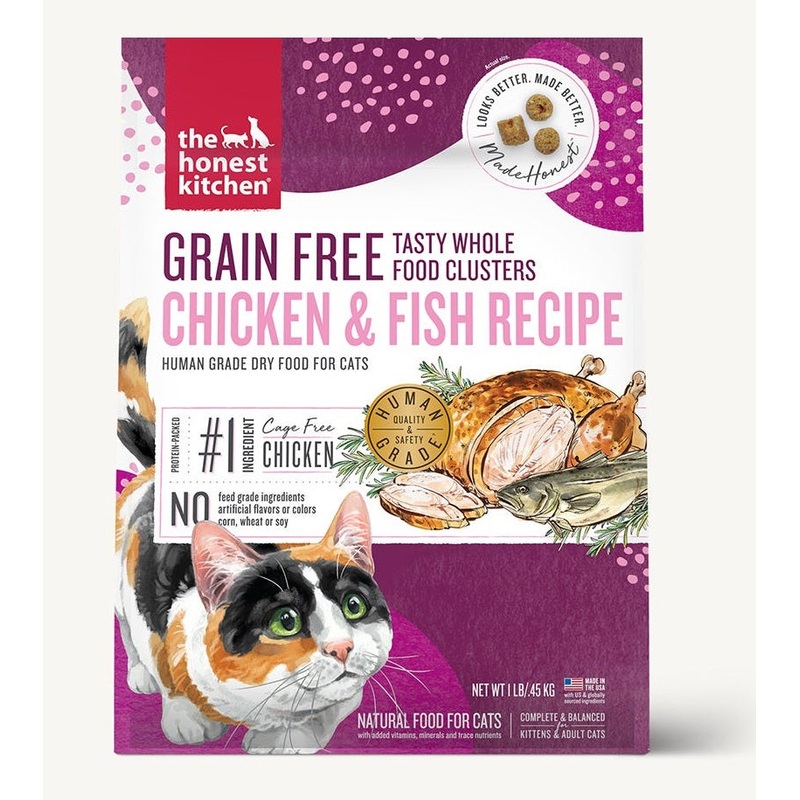 The Honest Kitchen Grain-Free Chicken & Whitefish Whole Food Clusters Dry Cat Food