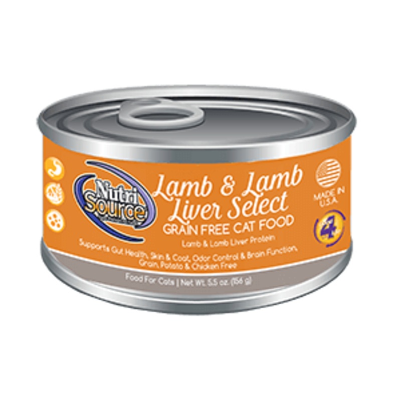 Nutrisource Grain Free Lamb and Lamb Liver Select Canned Cat Food