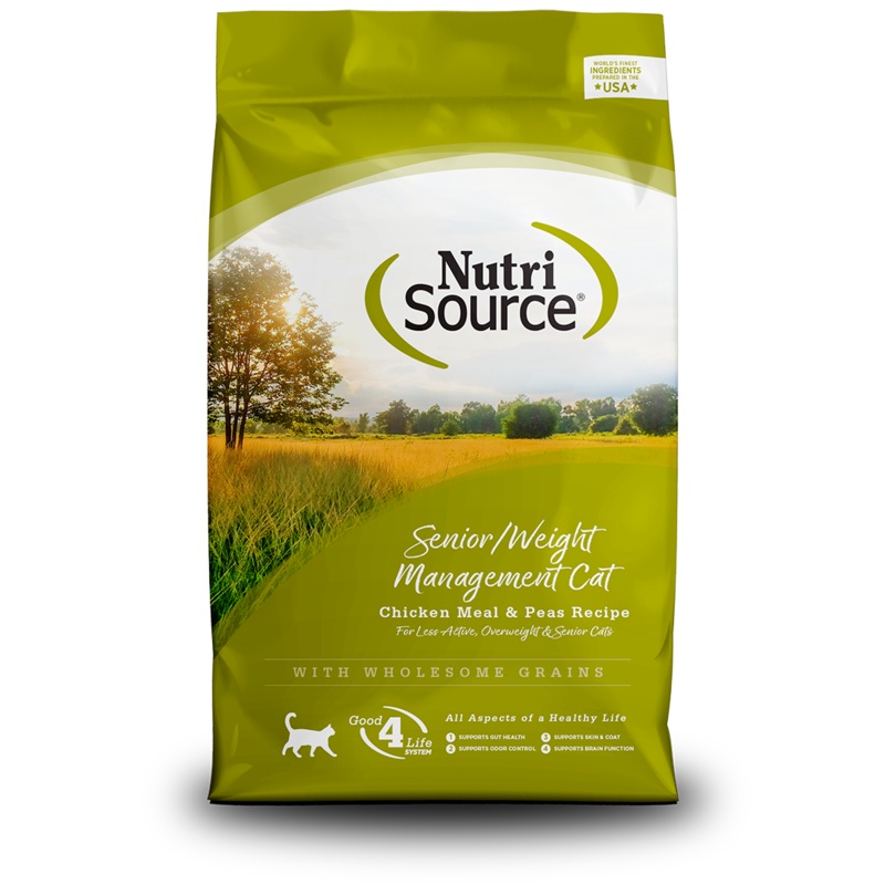 Nutrisource Senior/Weight Management Chicken and Peas Dry Cat Food