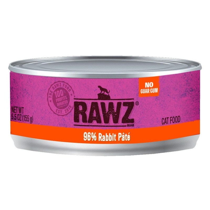 RAWZ 96% Rabbit Pate Canned Cat Food