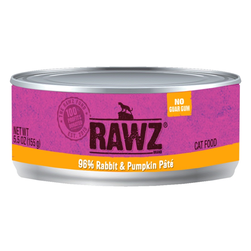 RAWZ 96% Rabbit & Pumpkin Pate Canned Cat Food