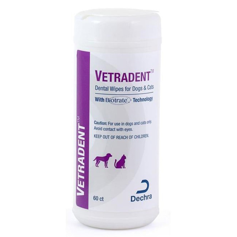 Vetradent Dental Wipes, 60 ct