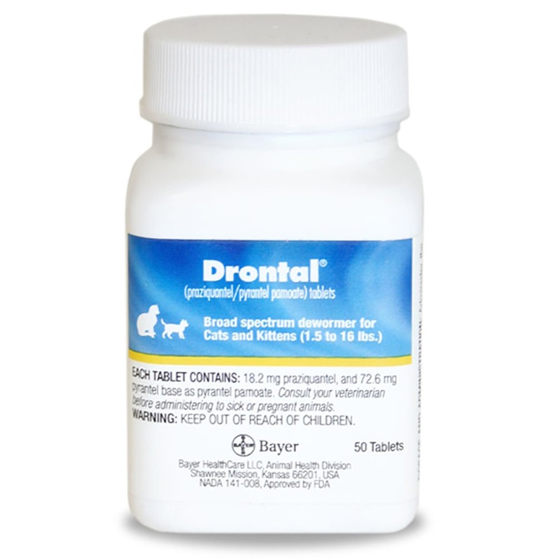 Drontal Broad Spectrum Dewormer, 50 Tablets