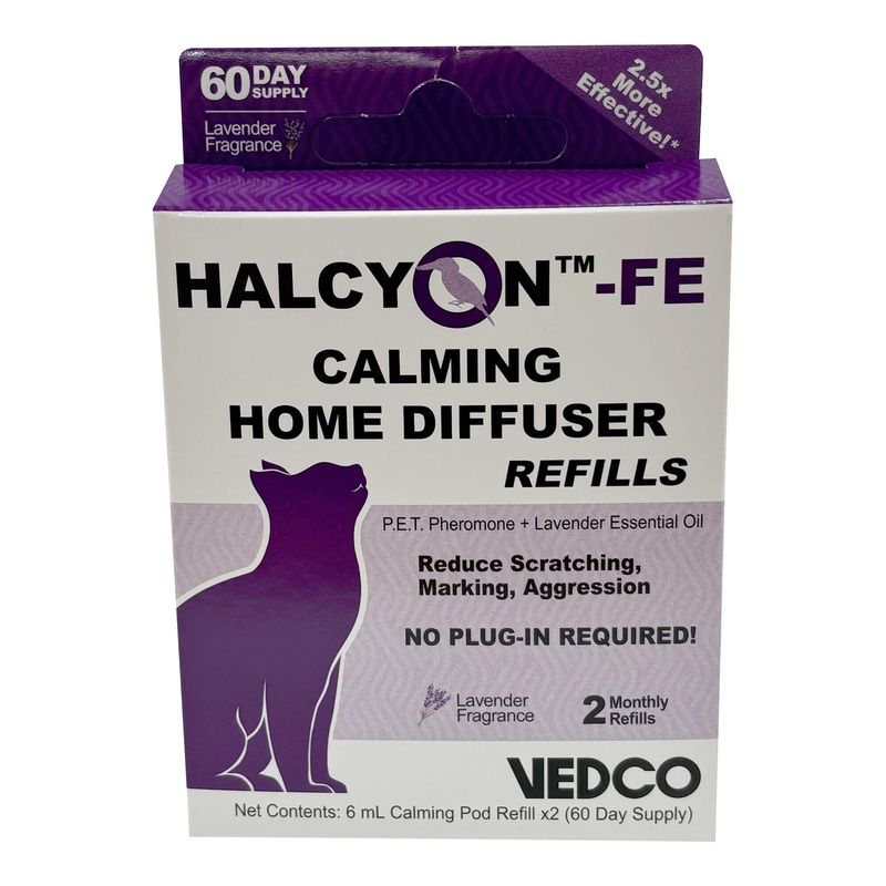 Halcyon FE Calming Home Diffuser for Cats Refill, 2 pk
