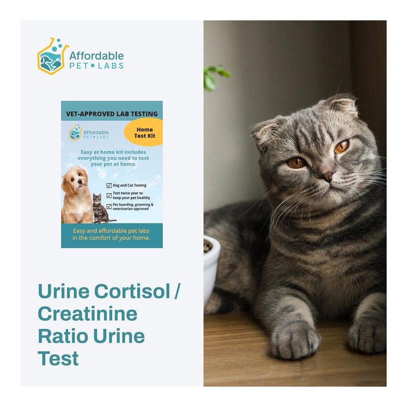 Affordable Pet Labs - Urine Cortisol / Creatinine Ratio Urine Test For Cats, Easy Home Kit