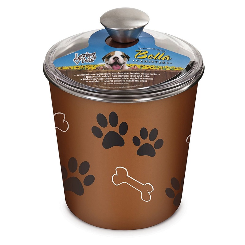 Loving Pets Bella Dog and Cat Treat Canister, Copper