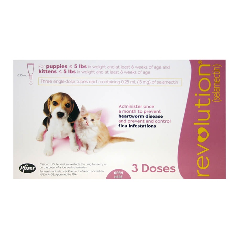 Revolution (selamectin) for Puppies & Kittens (0-5lbs)