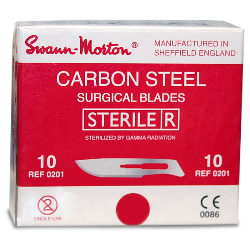 Swann Morton Scalpel Blades, #10, 100 ct