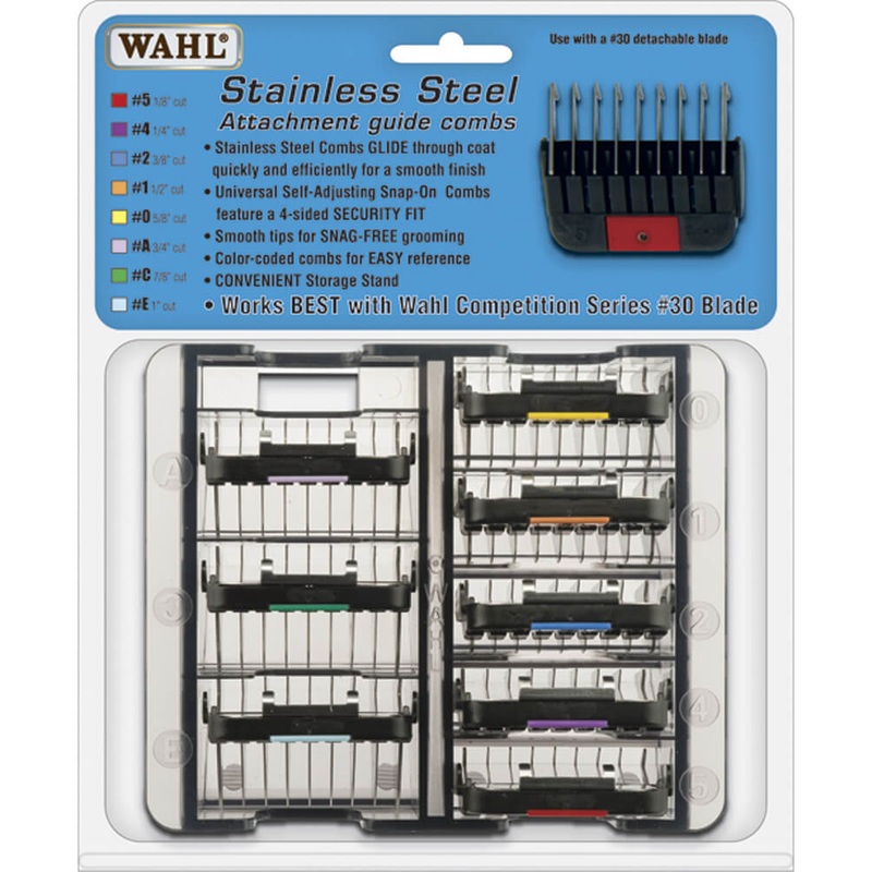 Wahl Stainless Steel Attachment Combs, 8 Size Set