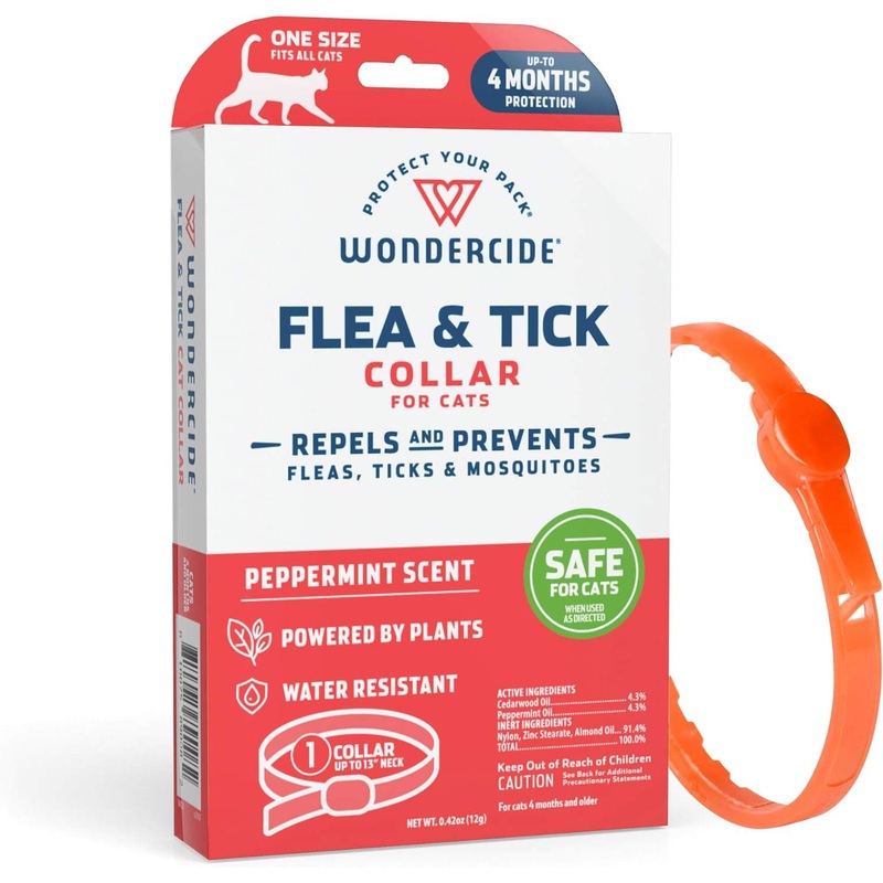 Wondercide Flea & Tick Collar for Cats, Peppermint