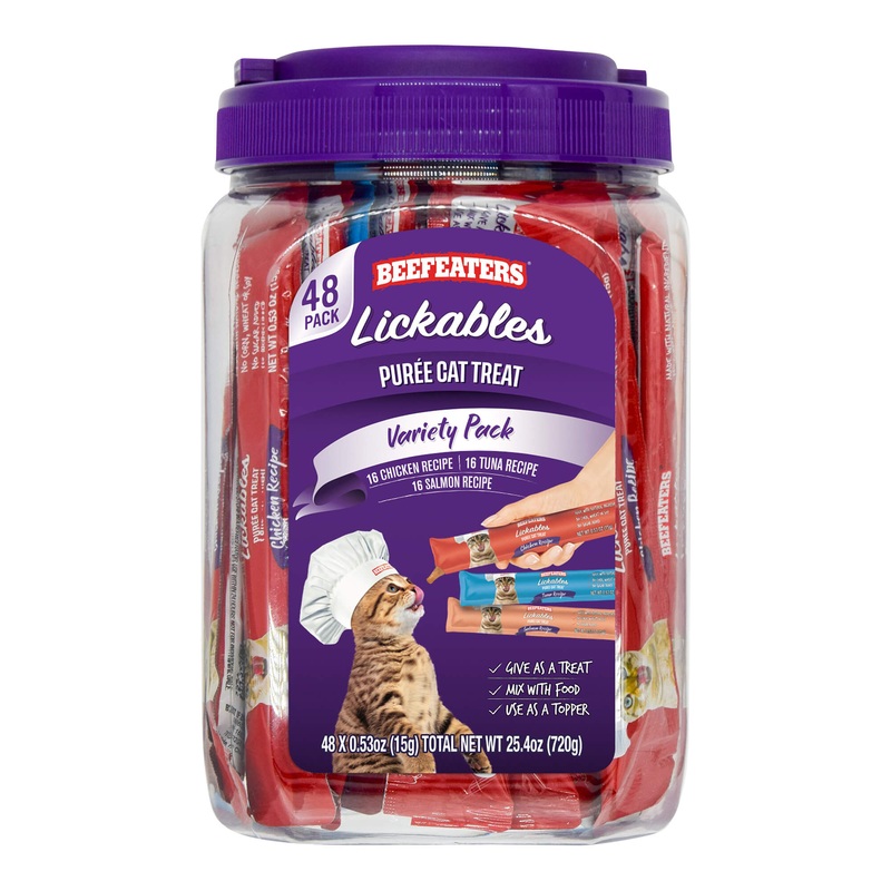 Lickables Puree Cat Treat Variety Pack, 48 ct Tub