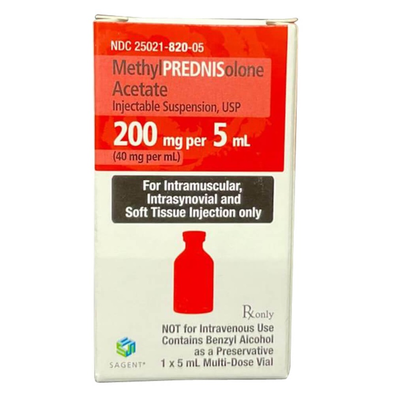 Rx MethylPREDNISolone Acetate 40mg/ml x 5ml vial