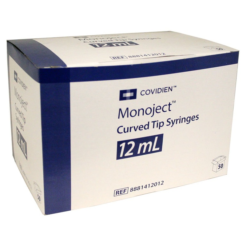 Rx Ideal Syringe, 12cc Curved Tip, 50ct