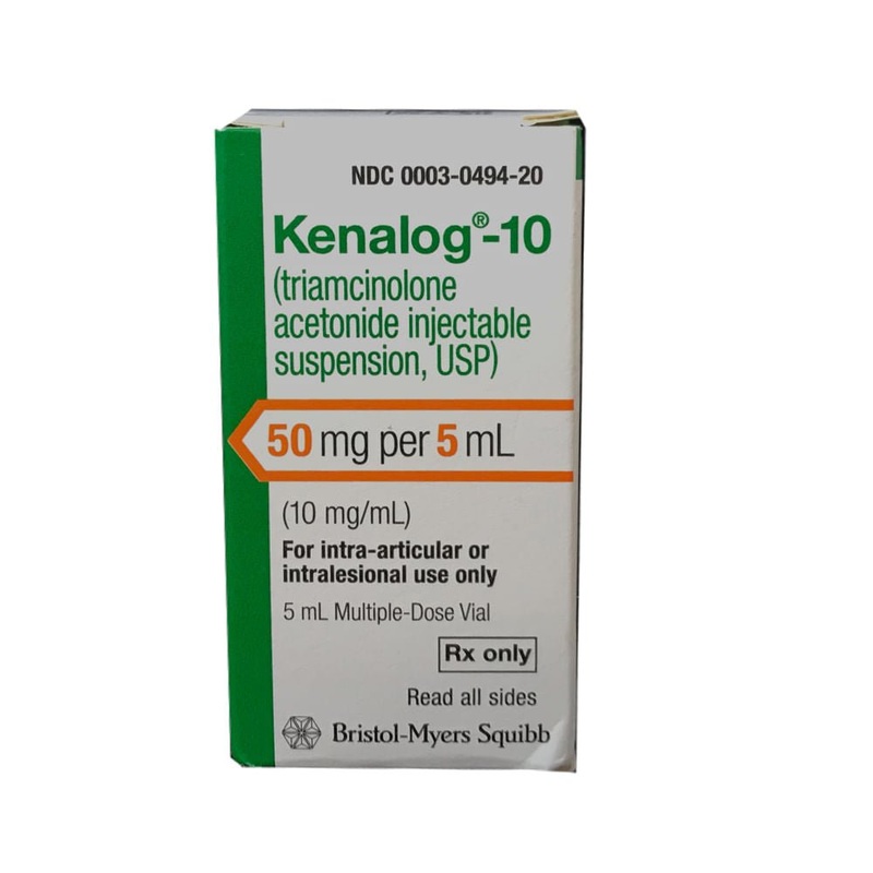 Rx Kenalog-10 (triamcinolone acetonide injectable suspension) Injection for Dogs & Cats, 10mg/ml x 5ml Vial