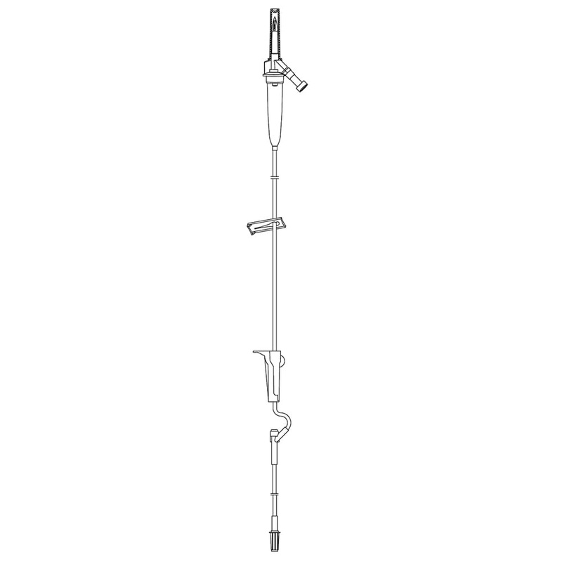 Rx Primary IV Set, 78", 15 Drip Set, Vented, 1 Port, No Needle